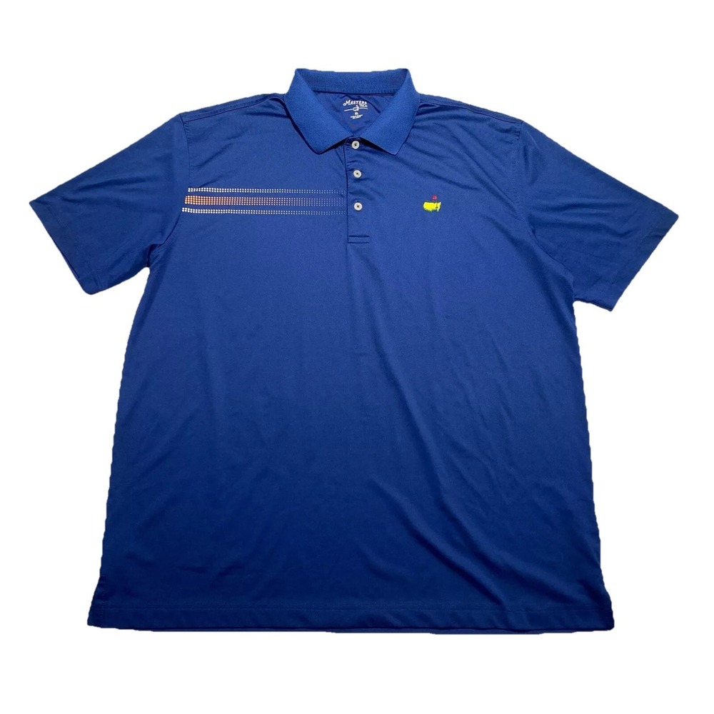 Masters Tech Polo Shirt Mens XL Blue Golf Performance Polyester